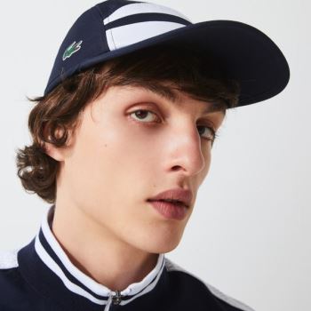 Lacoste SPORT Lightweight Colorblock Tennis Cap Pánské - Čepice Tmavě Blankyt Blankyt / Bílé / Tmavě